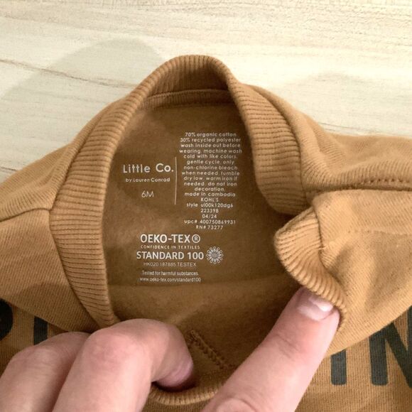 NWT!! Pumpkin Lightweight Sweatshirt Orange/Brown 6 Month Old - Picture 5 of 6